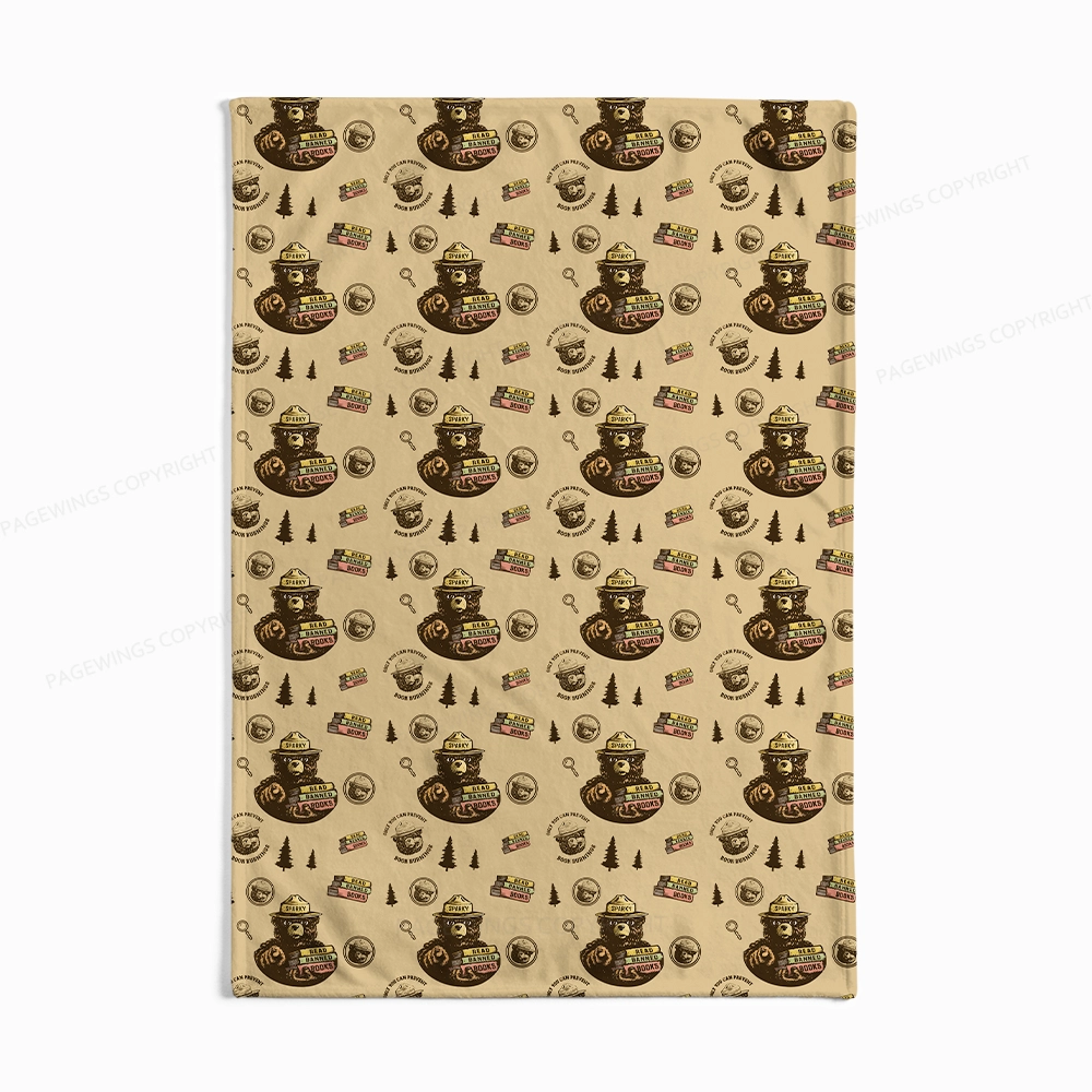 Pagewings Only You Can Prevent Book Burnings Read Flannel Blanket