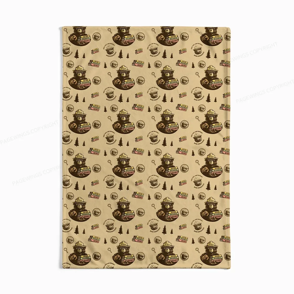 Pagewings Only You Can Prevent Book Burnings Read Flannel Blanket