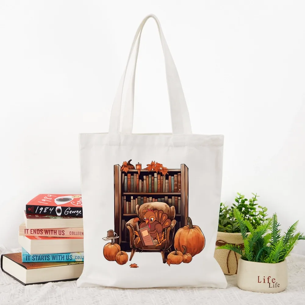 Pagewings Thanksgiving Turkey Reading Tote Bag