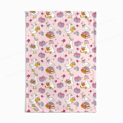 Pagewings Silly Goose Read Flannel Blanket