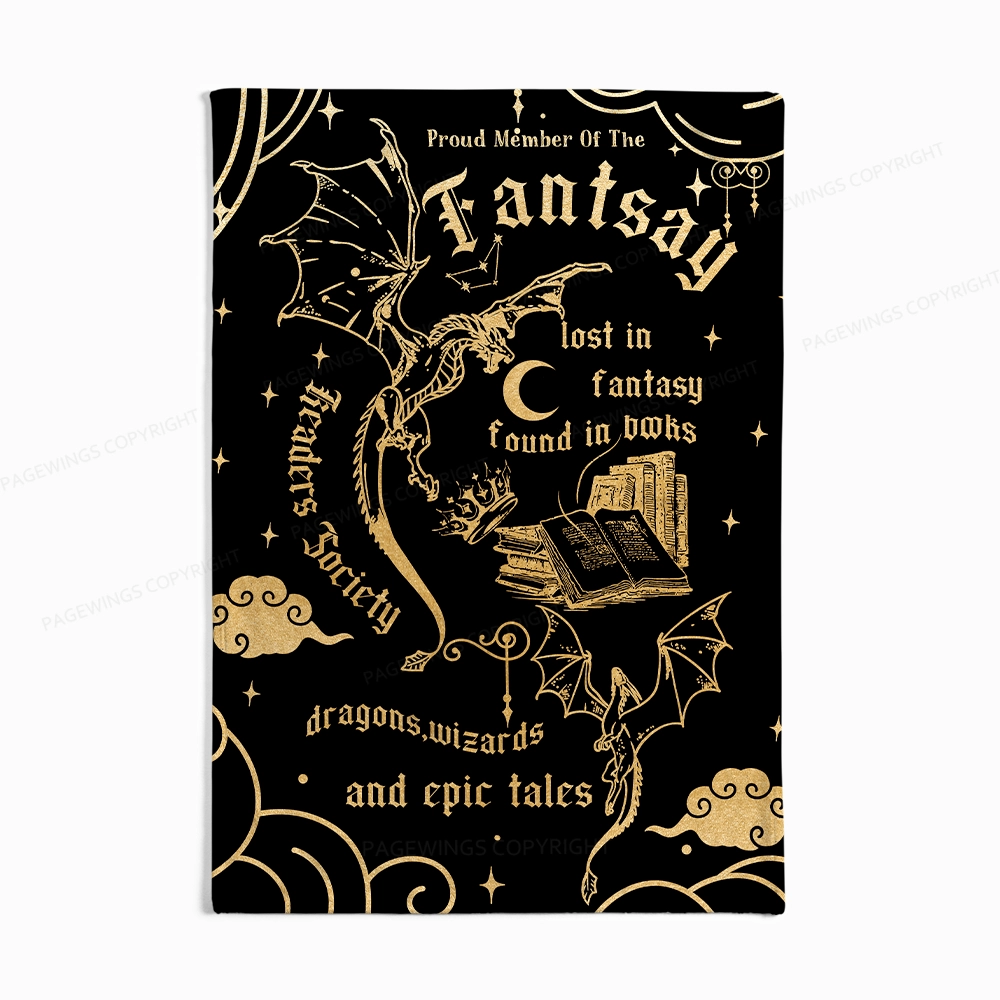 Pagewings Readers Society Flannel Blanket