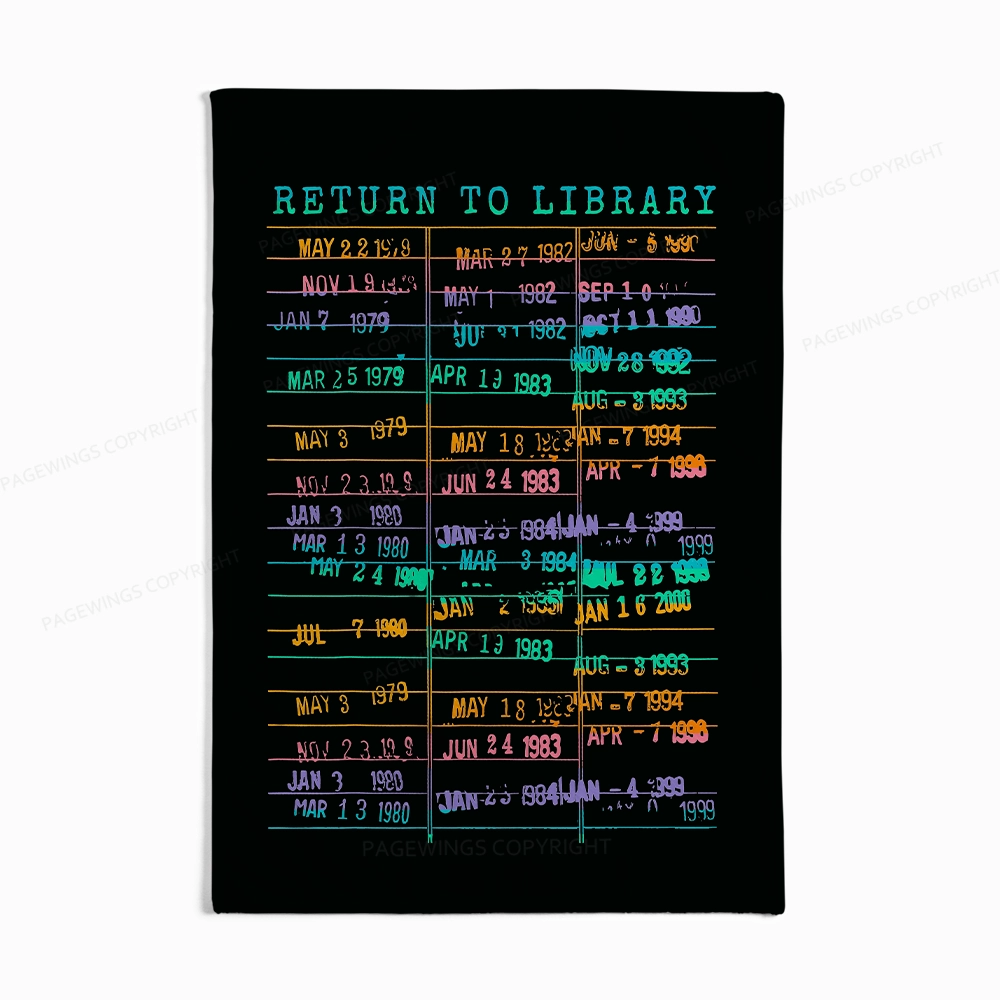 Pagewings Return To Library Read Flannel Blanket