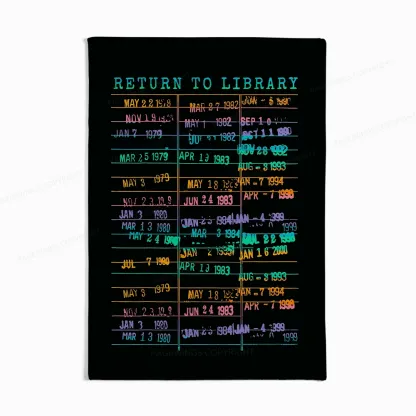 Pagewings Return To Library Read Flannel Blanket