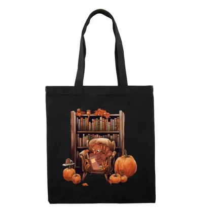 Pagewings Thanksgiving Turkey Reading Tote Bag