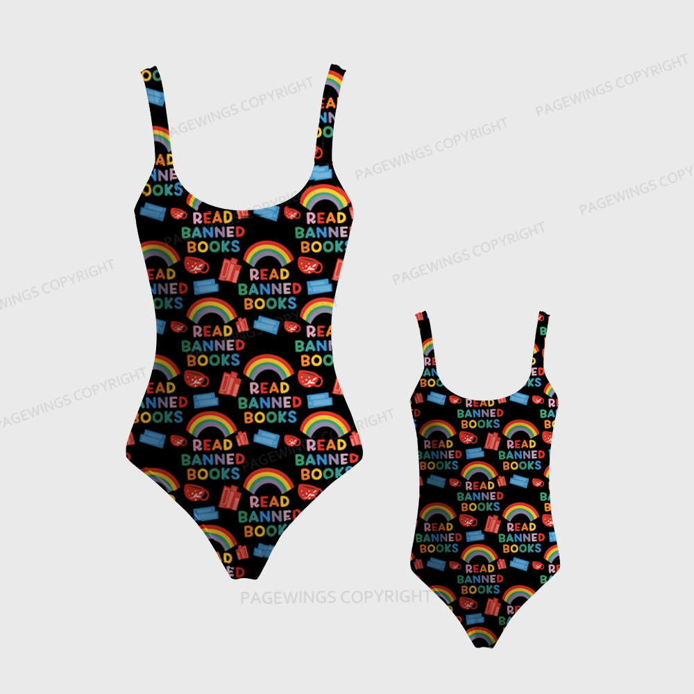 Pagewings Read Banned Books One-Piece Swimsuit 