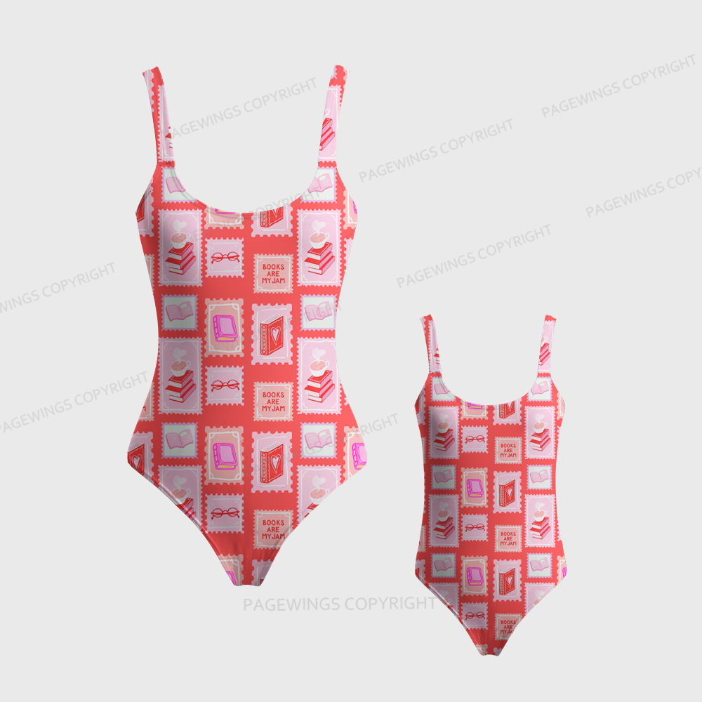 Pagewings Books Are My Jam One-Piece Swimsuit 