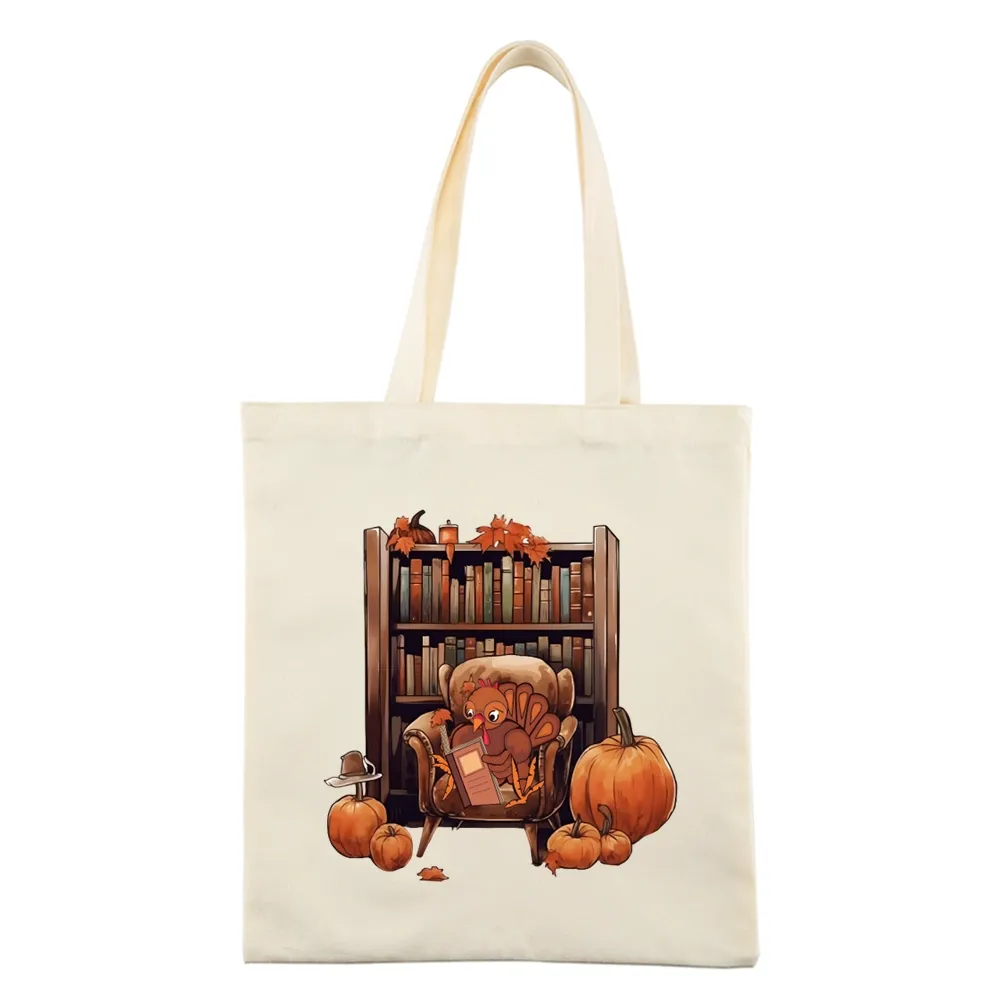 Pagewings Thanksgiving Turkey Reading Tote Bag