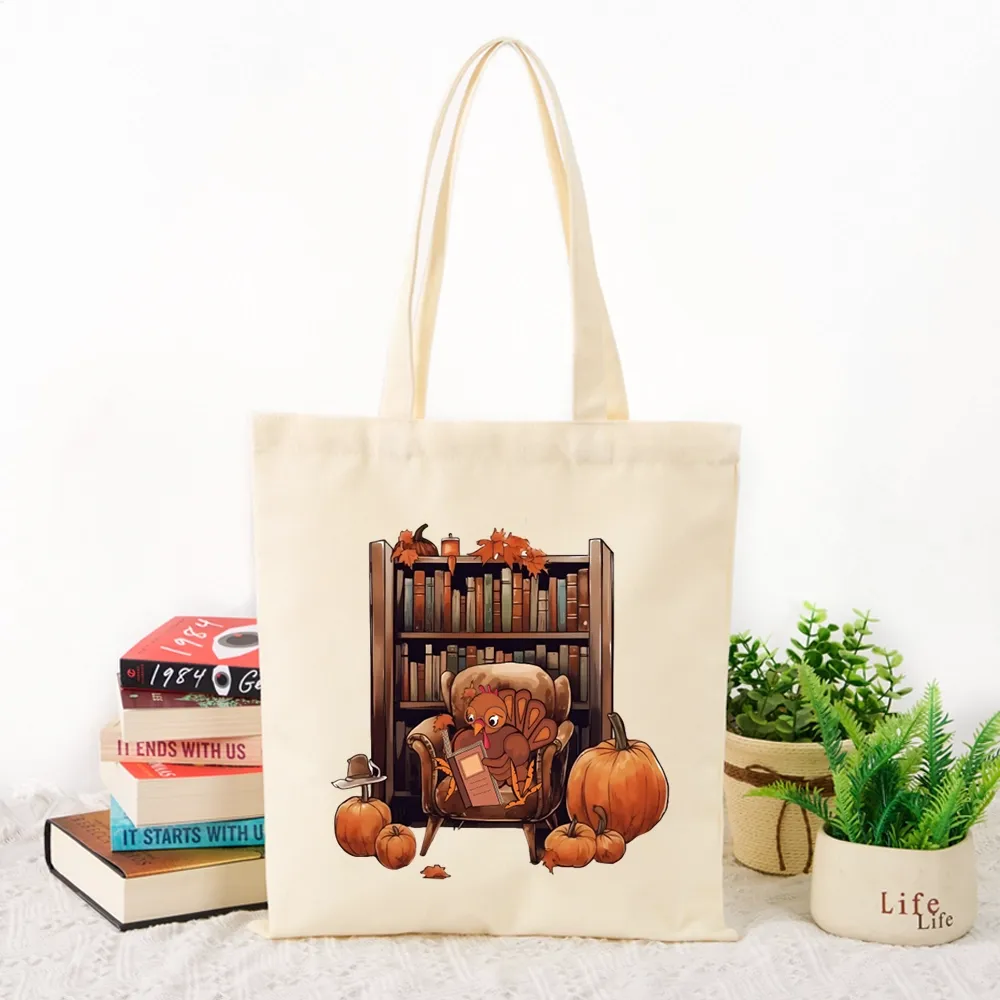 Pagewings Thanksgiving Turkey Reading Tote Bag