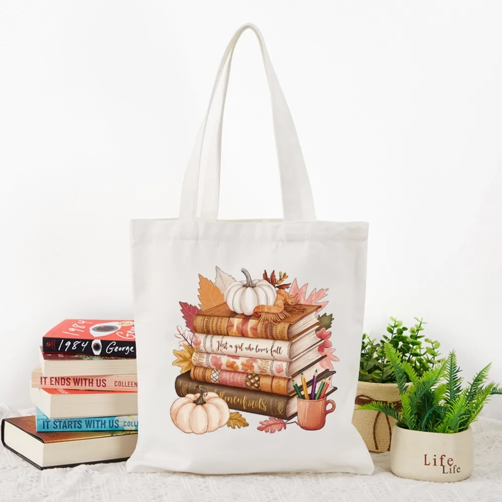 Pagewings Thanksgiving Fall Pumpkin Tote Bag