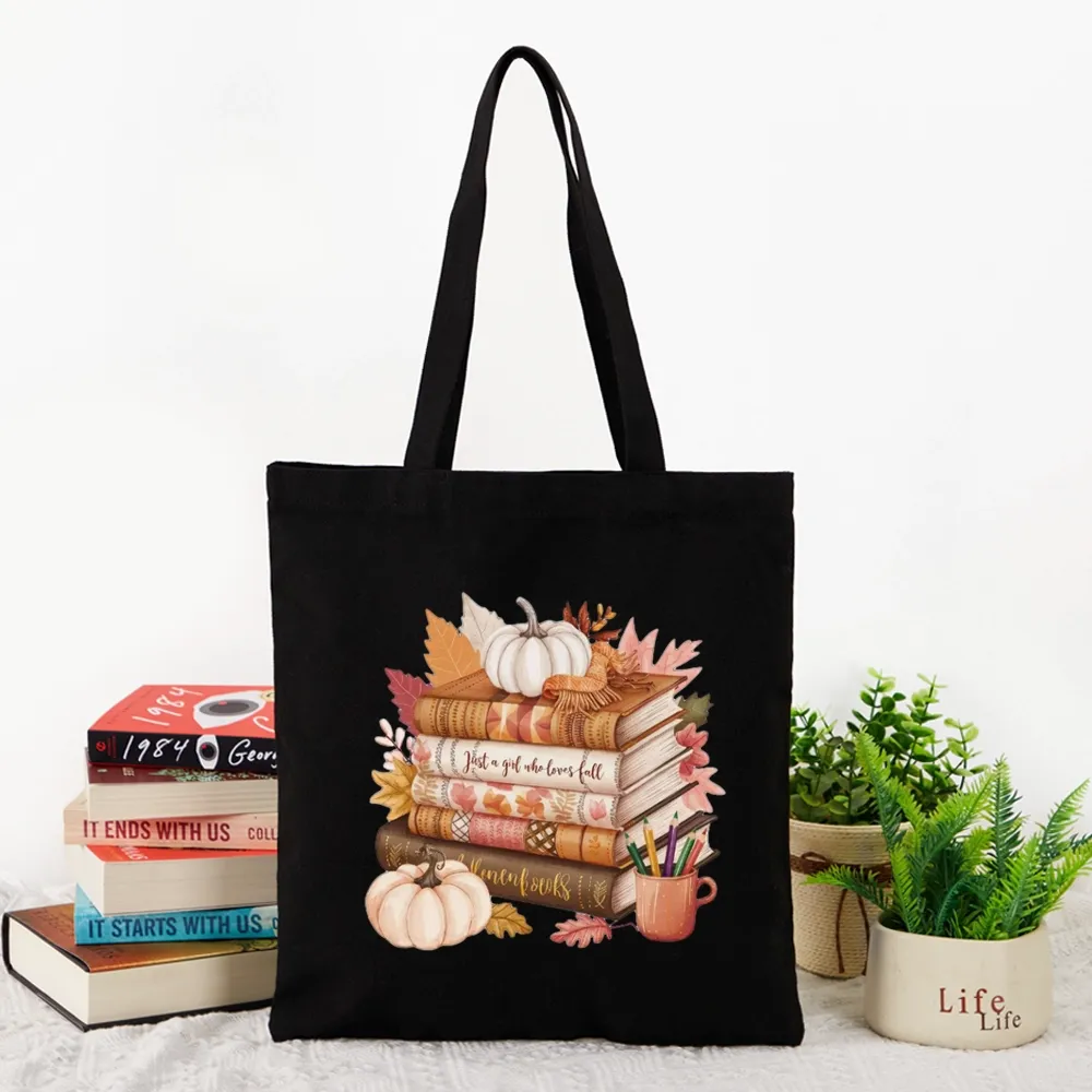 Pagewings Thanksgiving Fall Pumpkin Tote Bag