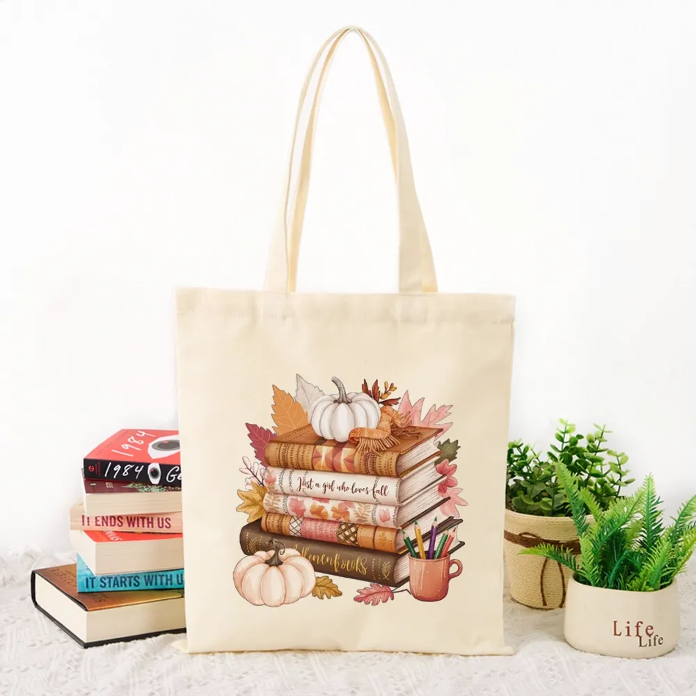 Pagewings Thanksgiving Fall Pumpkin Tote Bag