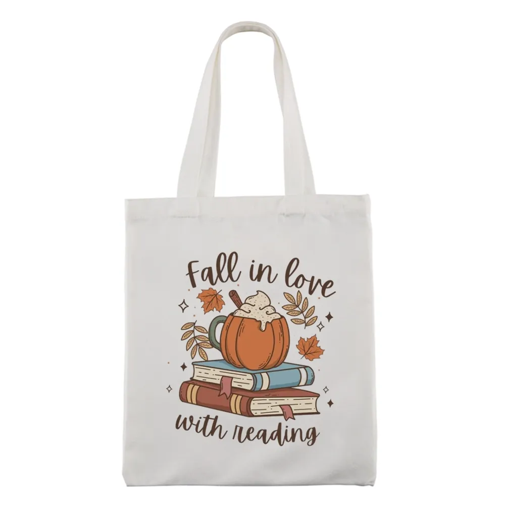 Pagewings Thanksgiving Fall in Love with Reading Tote Bag