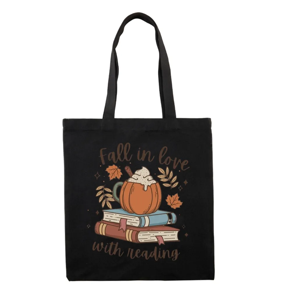 Pagewings Thanksgiving Fall in Love with Reading Tote Bag