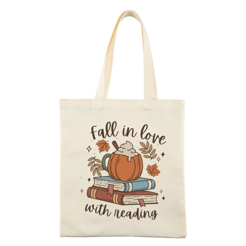 Pagewings Thanksgiving Fall in Love with Reading Tote Bag