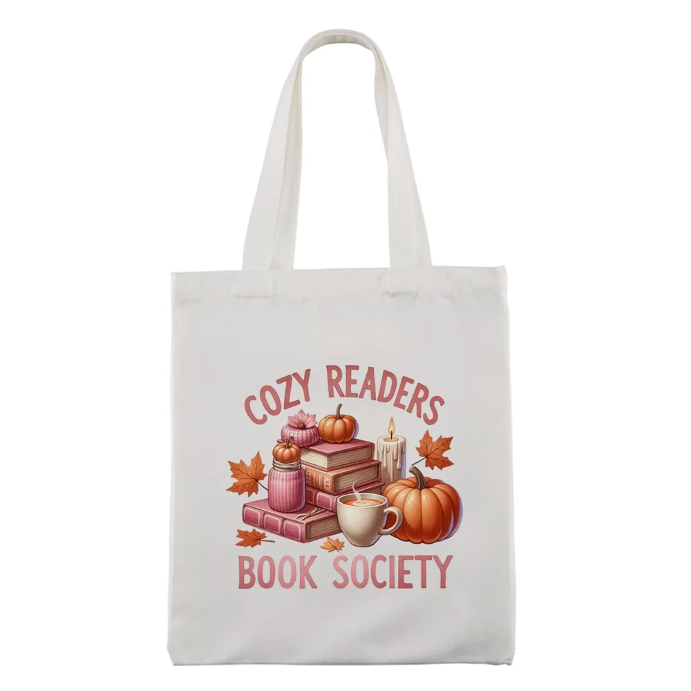 Pagewings Thanksgiving Cozy Readers Book Society Tote Bag