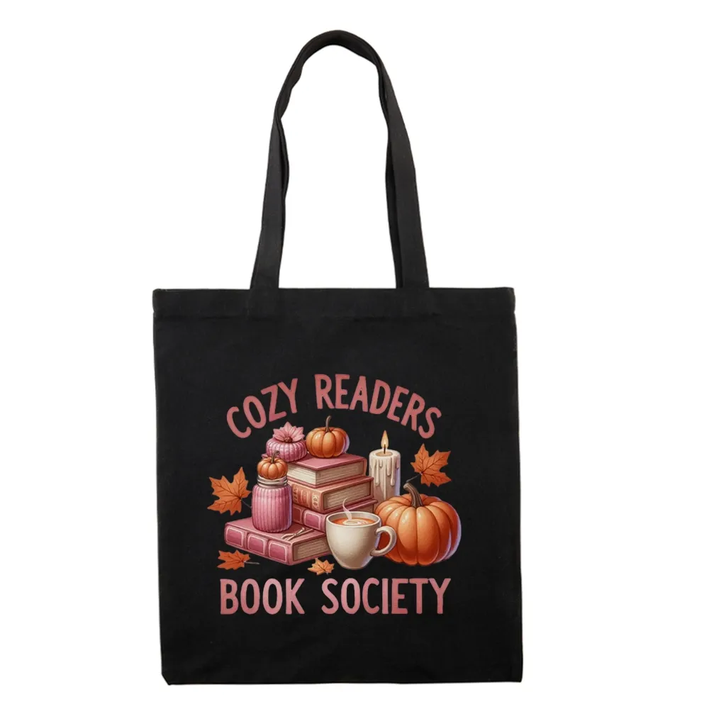 Pagewings Thanksgiving Cozy Readers Book Society Tote Bag