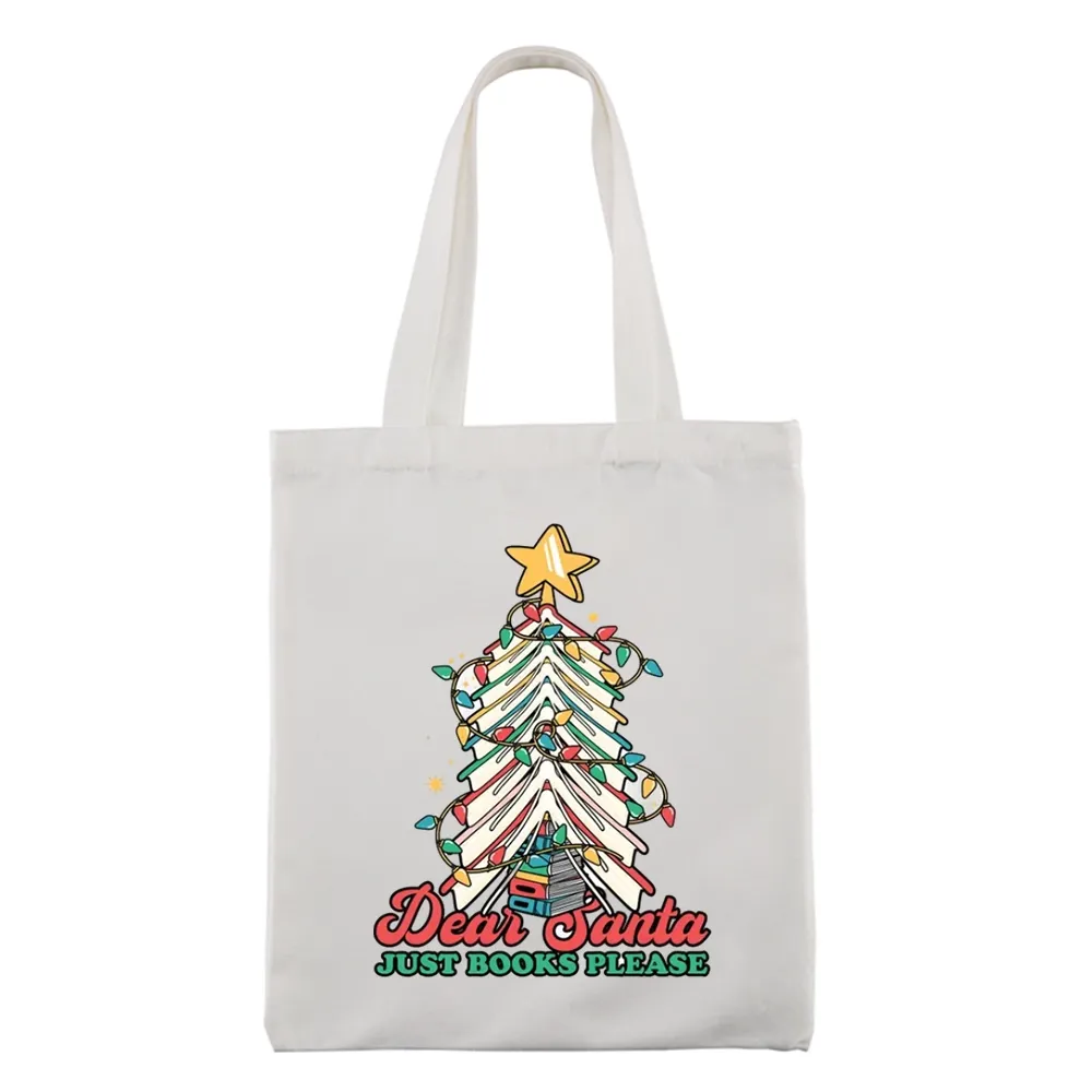 Pagewings Christmas Dear Santa Just Books Please Tote Bag