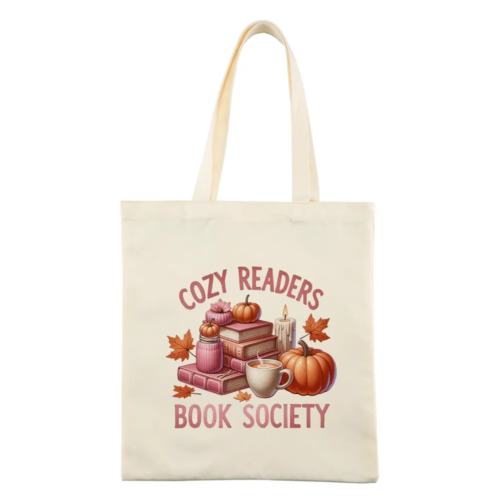 Pagewings Thanksgiving Cozy Readers Book Society Tote Bag