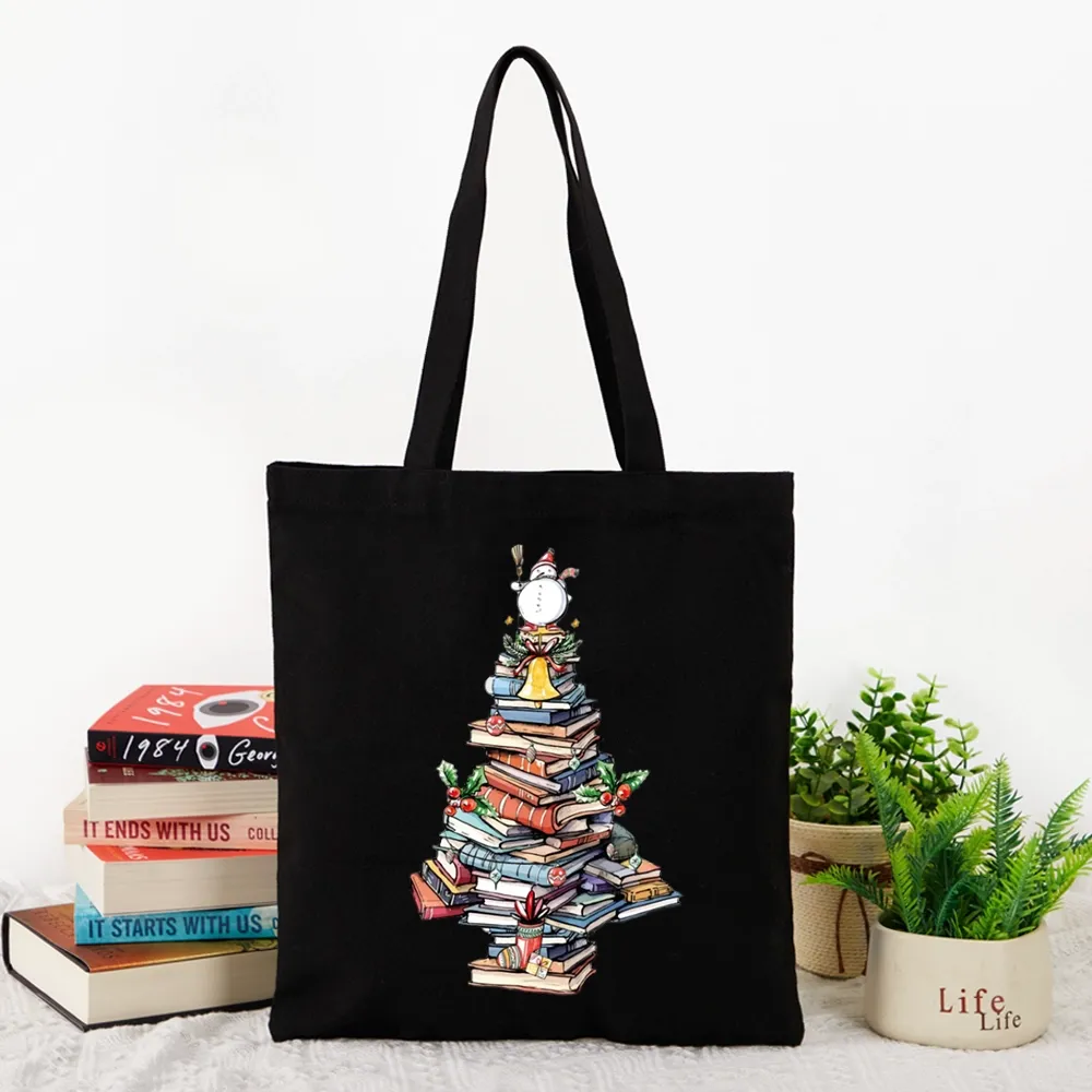 Pagewings Book Christmas Tree Tote Bag