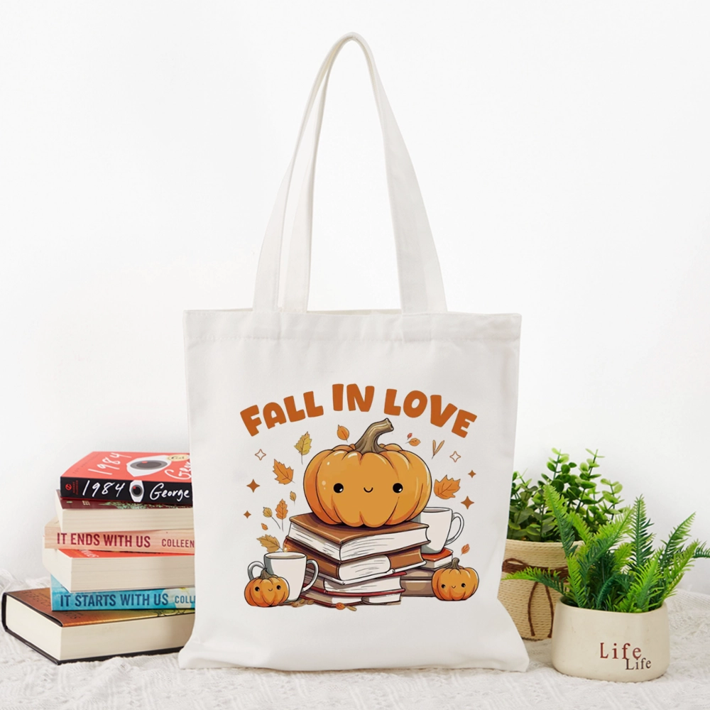 Pagewings Thanksgiving Fall in Love with Reading Tote Bag