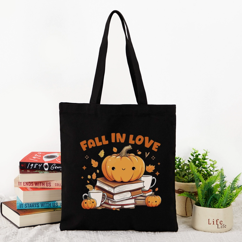 Pagewings Thanksgiving Fall in Love with Reading Tote Bag