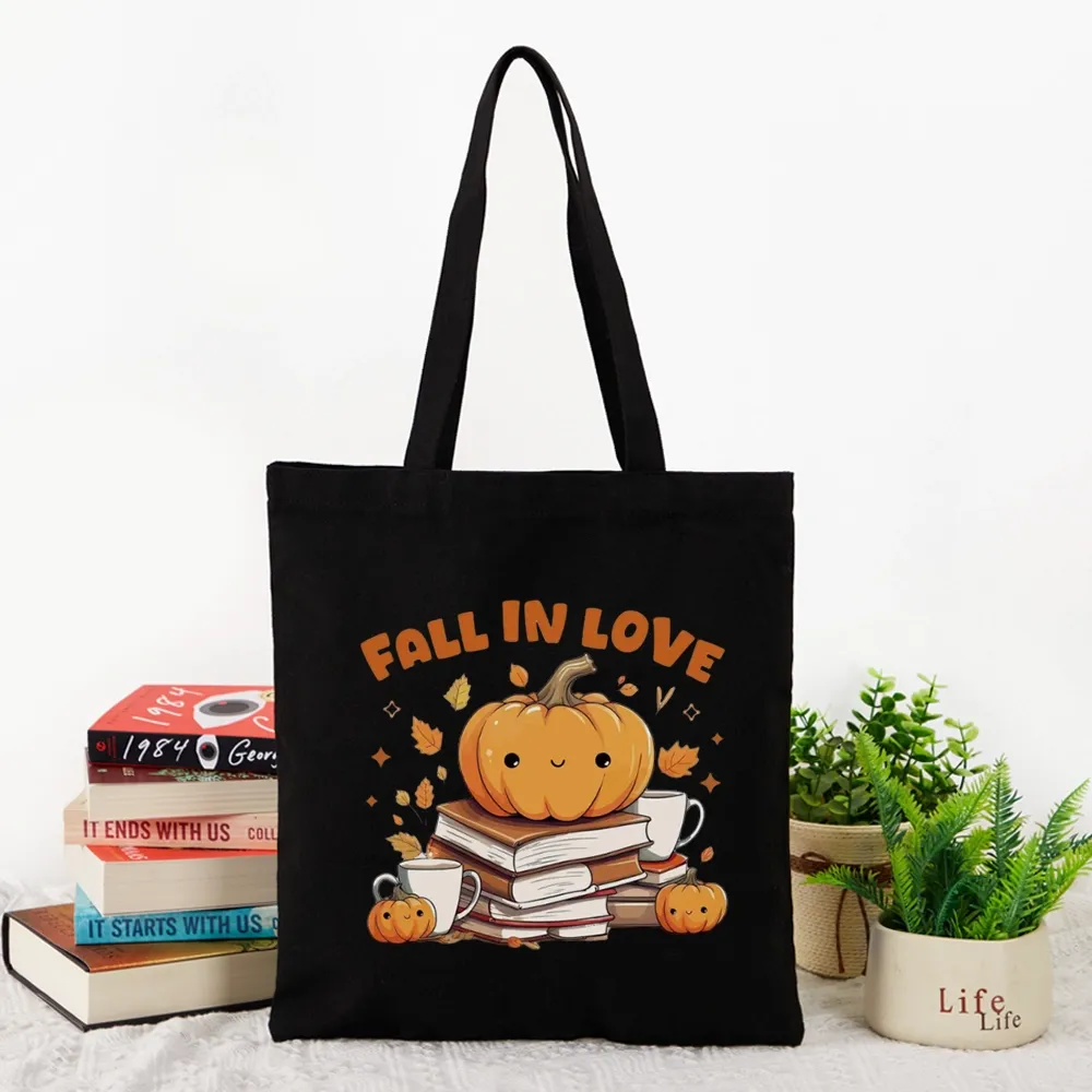 Pagewings Thanksgiving Fall in Love with Reading Tote Bag