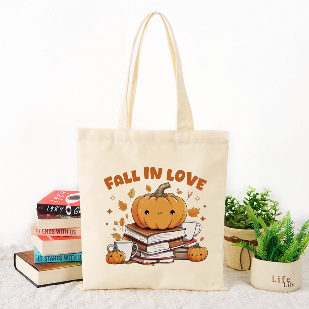 Pagewings Thanksgiving Fall in Love with Reading Tote Bag