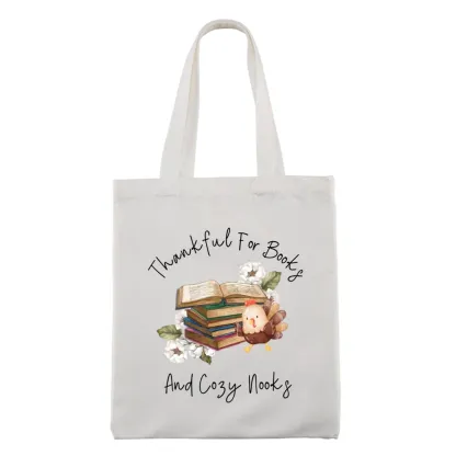 Pagewings Thankful For Books And Cozy Nooks Tote Bag