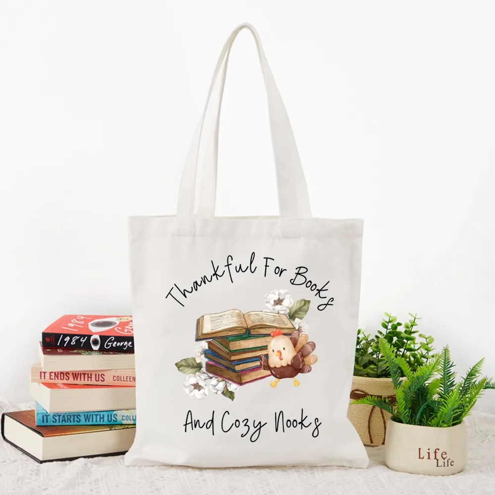 Pagewings Thankful For Books And Cozy Nooks Tote Bag