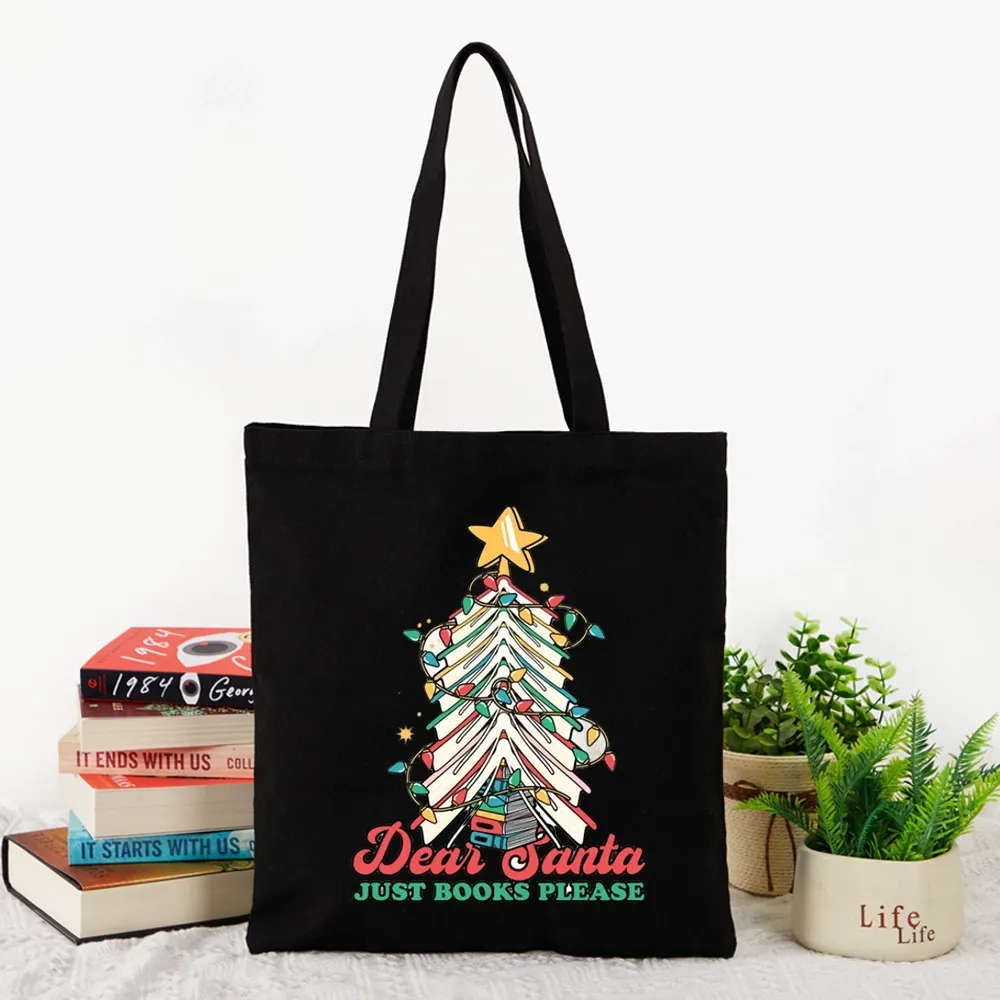 Pagewings Christmas Dear Santa Just Books Please Tote Bag