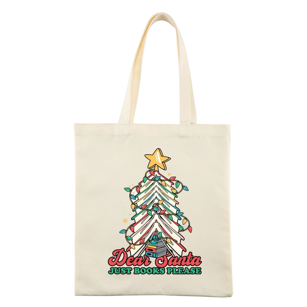 Pagewings Christmas Dear Santa Just Books Please Tote Bag