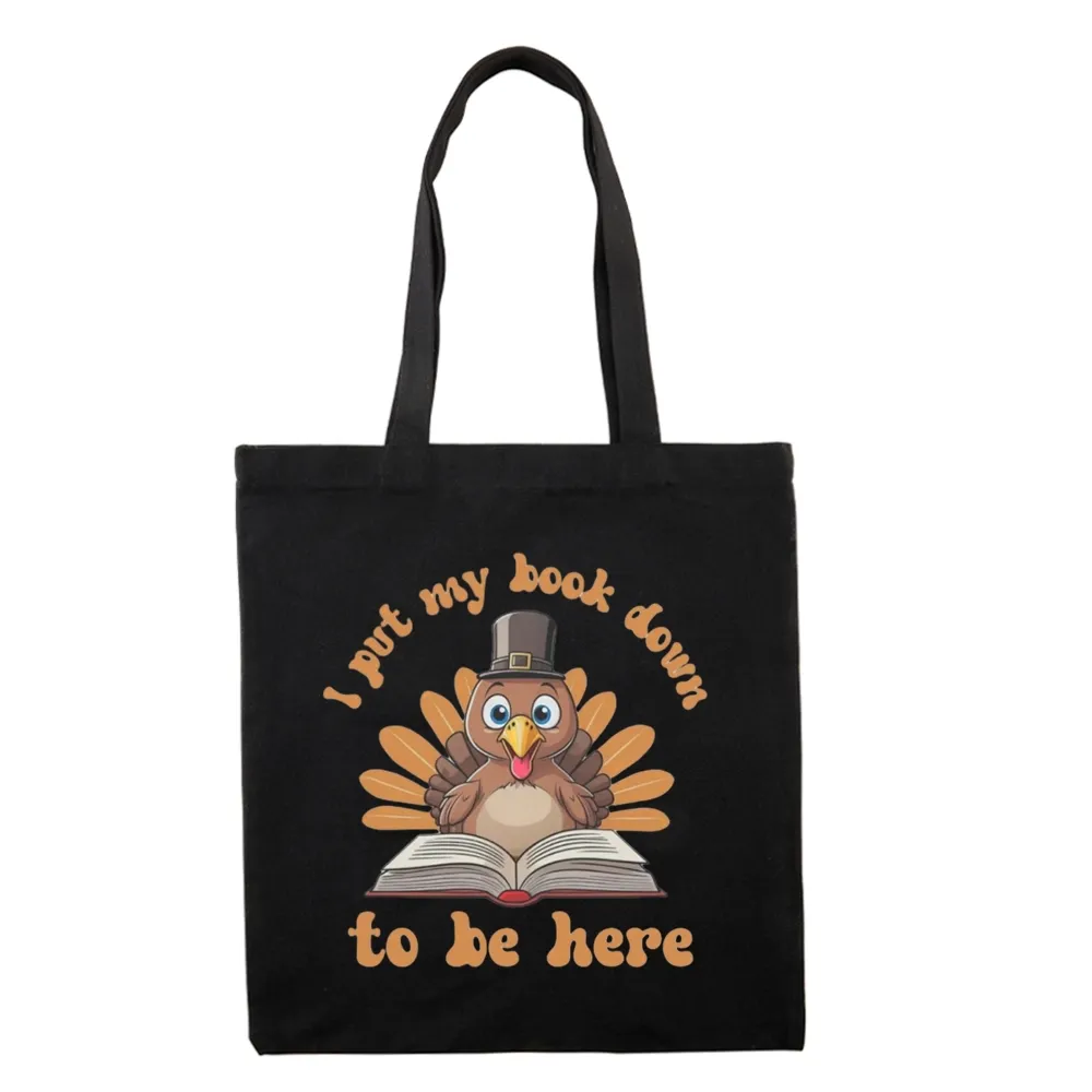 Pagewings Funny Thanksgiving Book Tote Bag