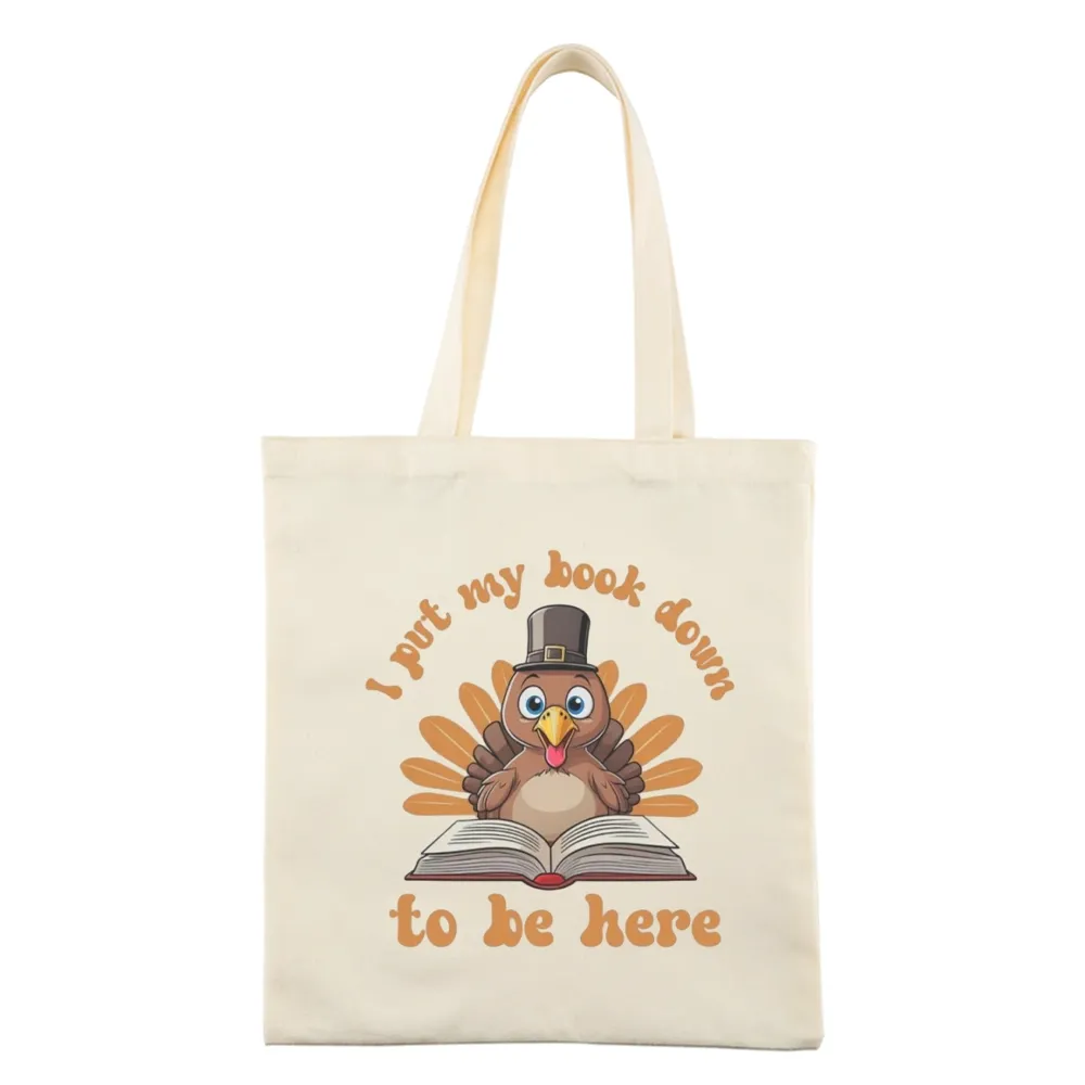 Pagewings Funny Thanksgiving Book Tote Bag
