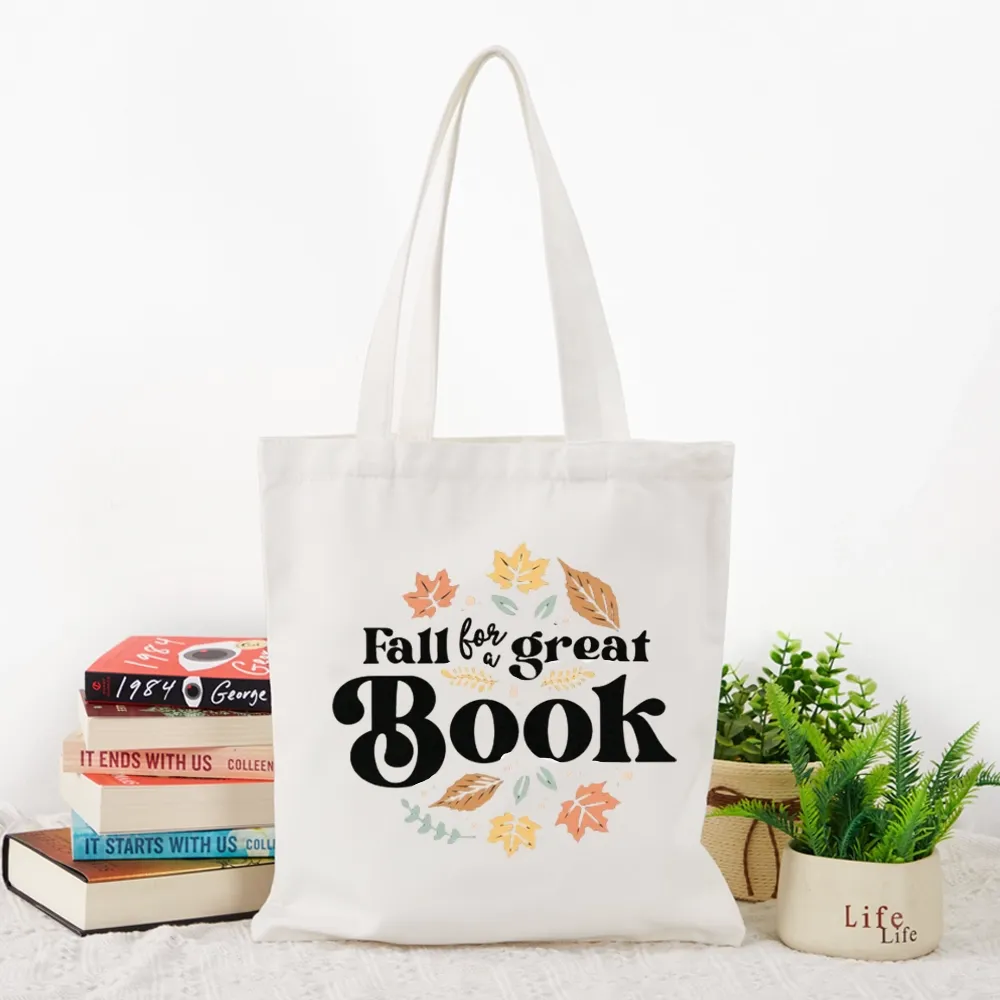 Pagewings Thanksgiving Fall For A Great Book Tote Bag