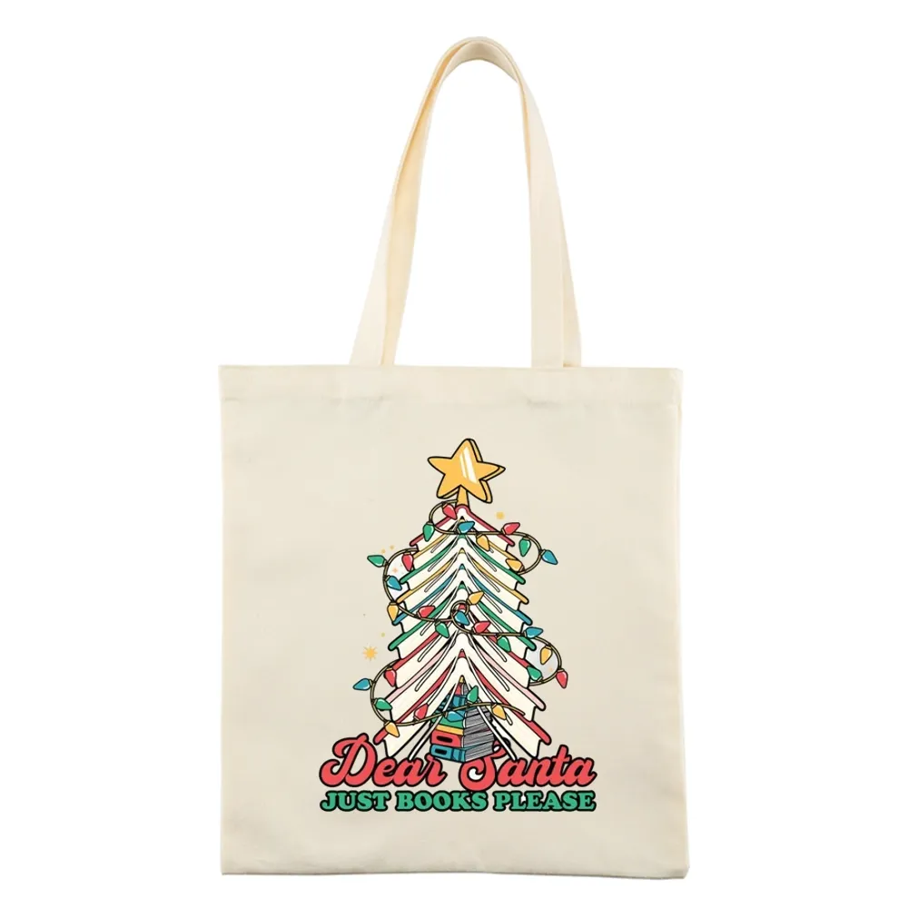 Pagewings Christmas Dear Santa Just Books Please Tote Bag