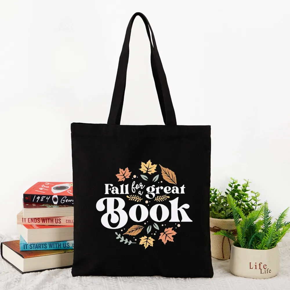 Pagewings Thanksgiving Fall For A Great Book Tote Bag