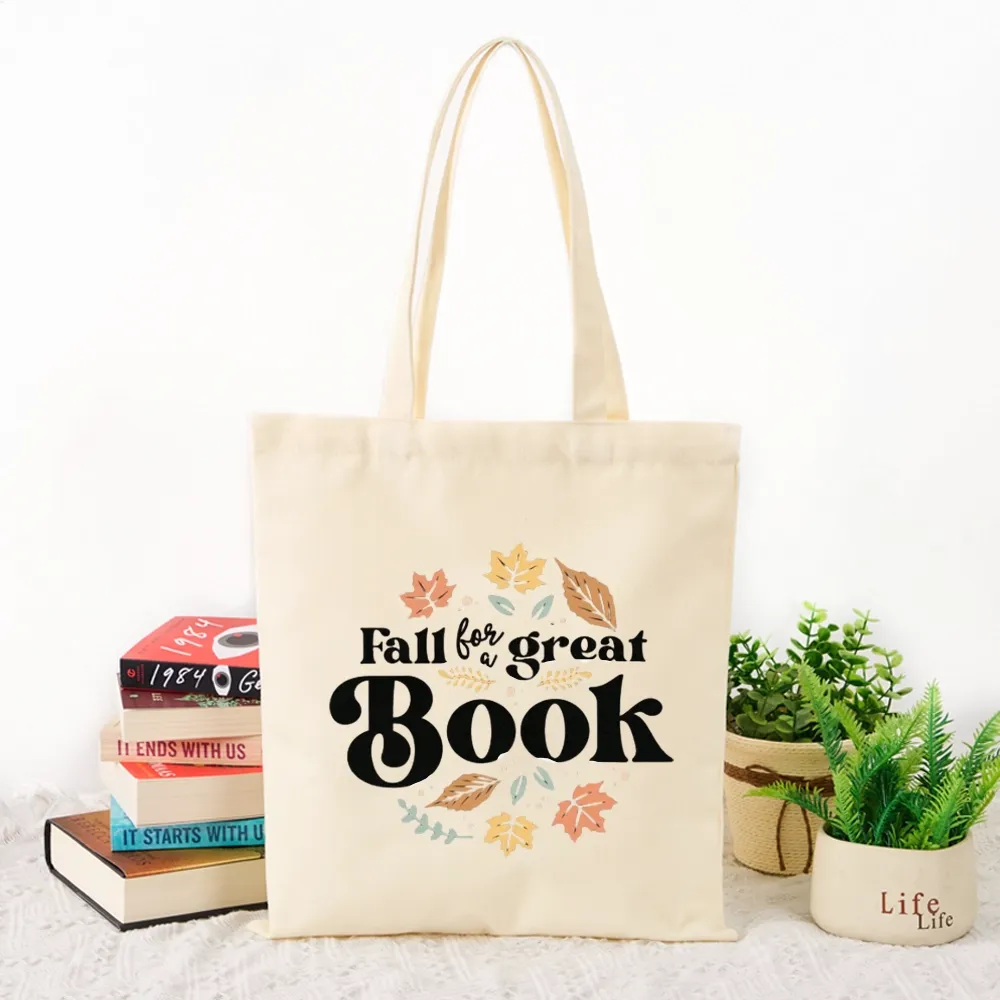 Pagewings Thanksgiving Fall For A Great Book Tote Bag
