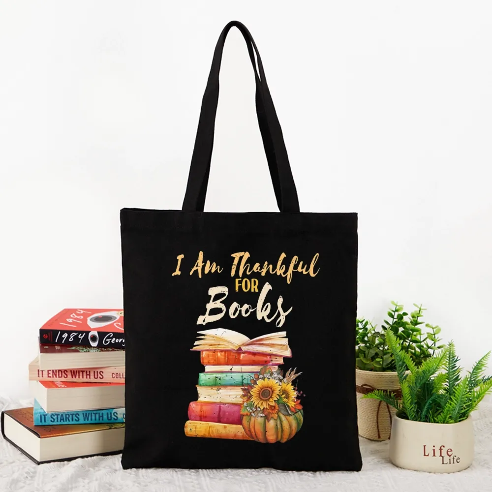Pagewings Thanksgiving I‘m Thankful For Books Tote Bag