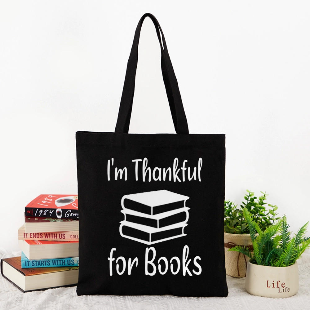 Pagewings Thanksgiving I Am Thankful For Books Tote Bag
