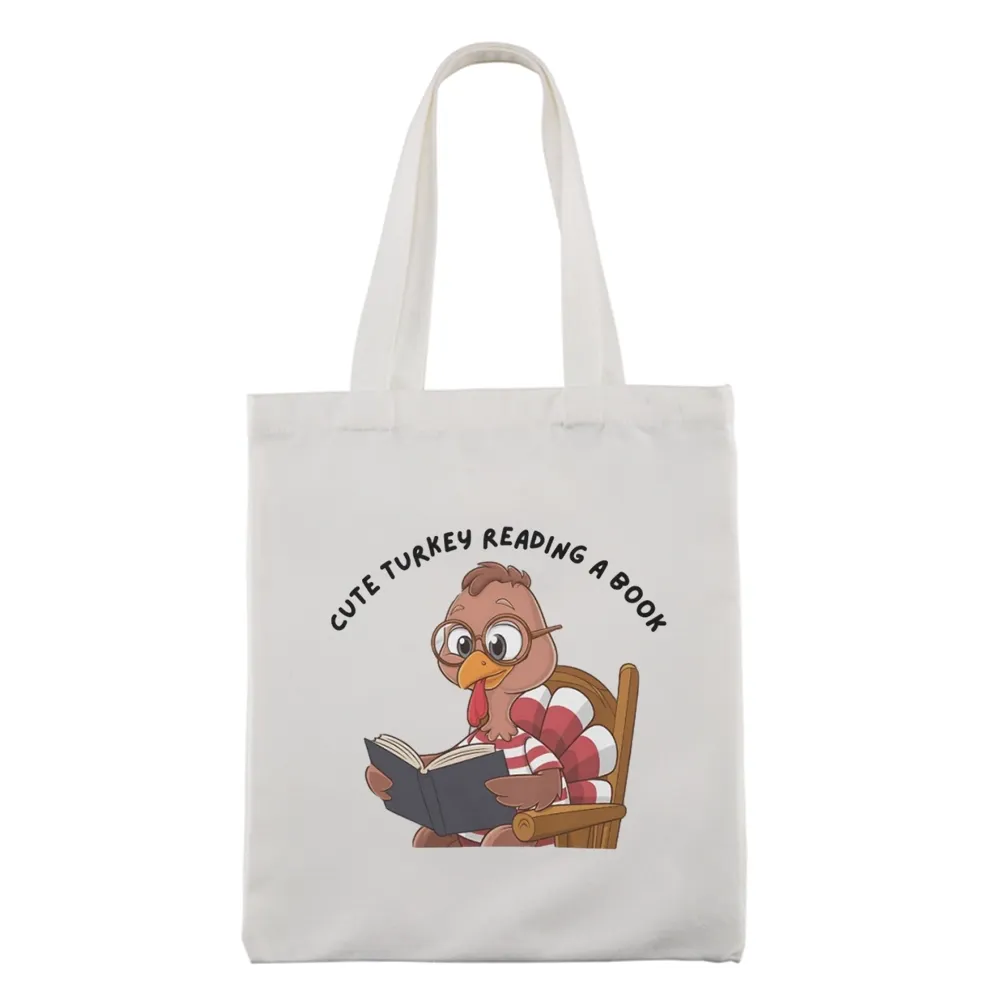 Pagewings Thanksgiving Turkey Reading A Book Tote Bag