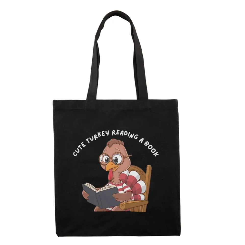 Pagewings Thanksgiving Turkey Reading A Book Tote Bag