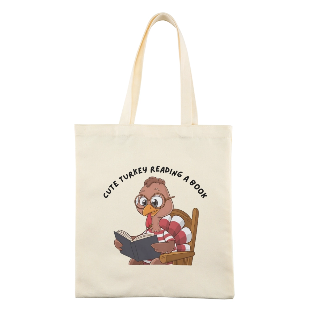 Pagewings Thanksgiving Turkey Reading A Book Tote Bag