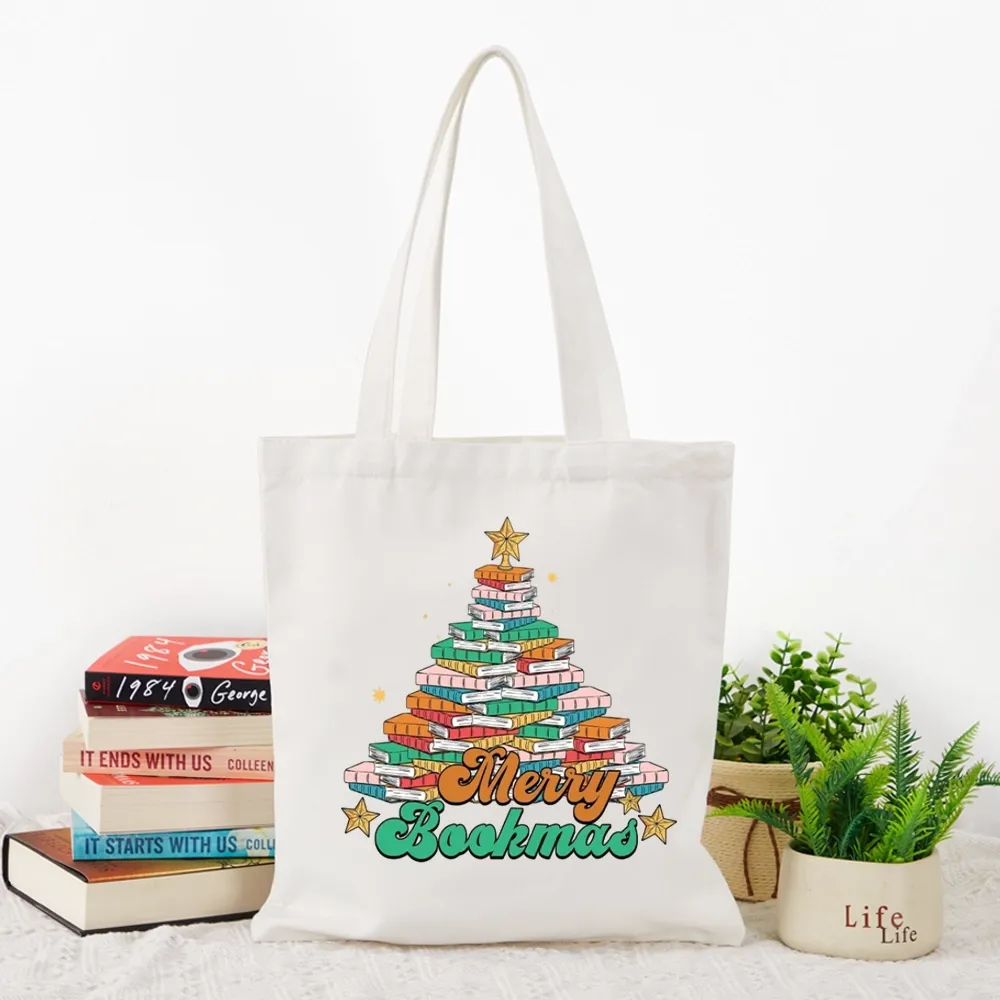 Pagewings Christmas Merry Bookmas Tote Bag