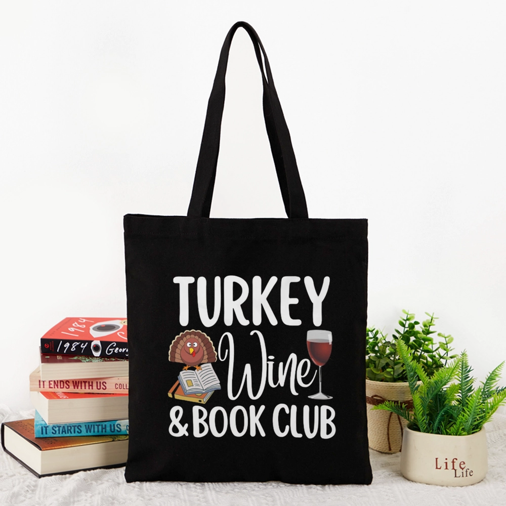 Pagewings Book Club Wine Tote Bag