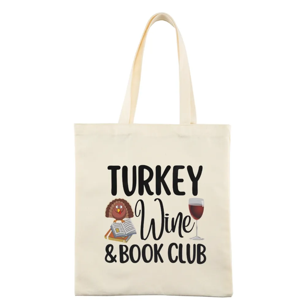 Pagewings Book Club Wine Tote Bag