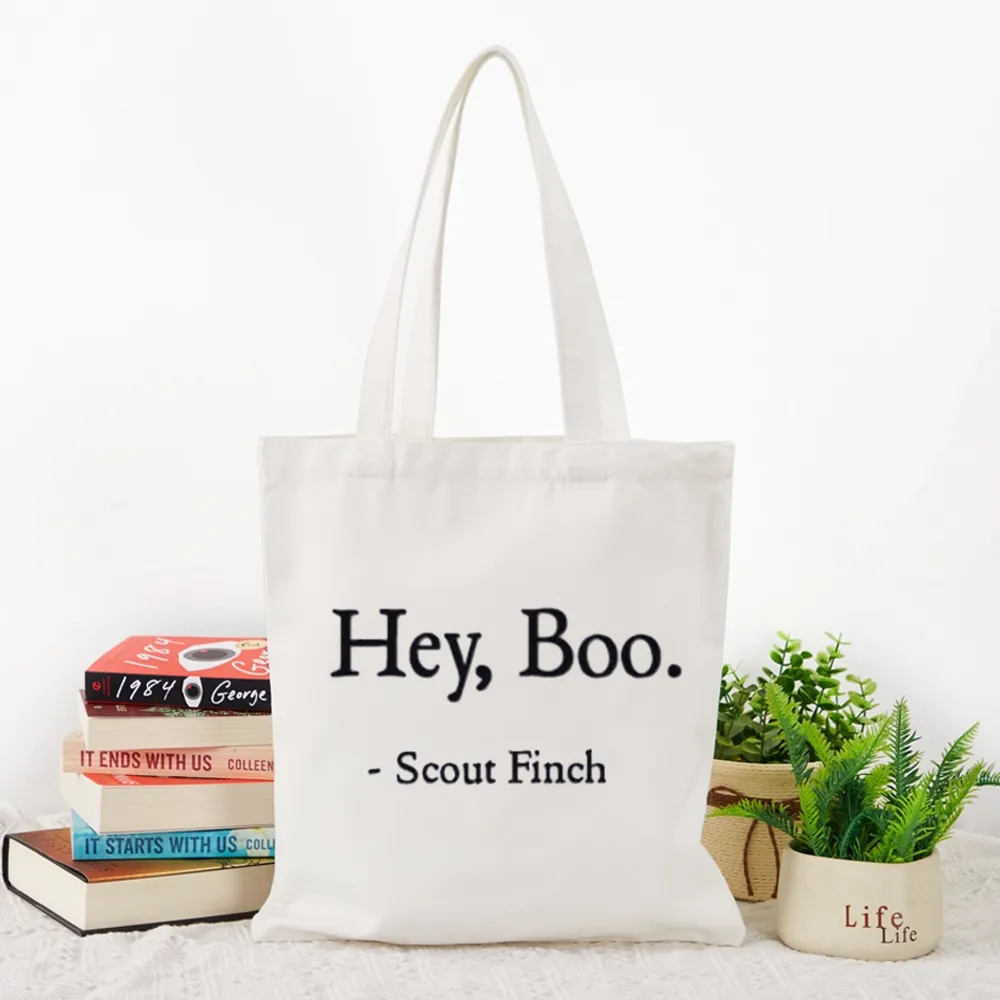 Pagewings HEY BOO Tote Bag
