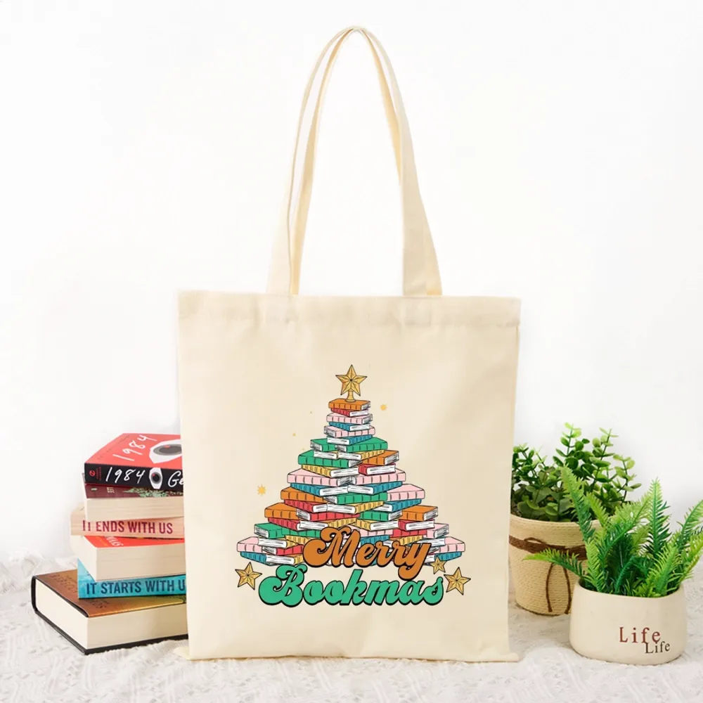 Pagewings Christmas Merry Bookmas Tote Bag