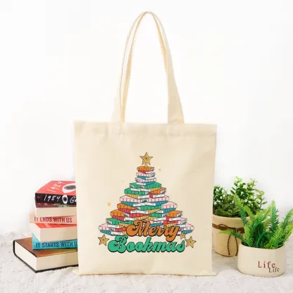 Pagewings Christmas Merry Bookmas Tote Bag