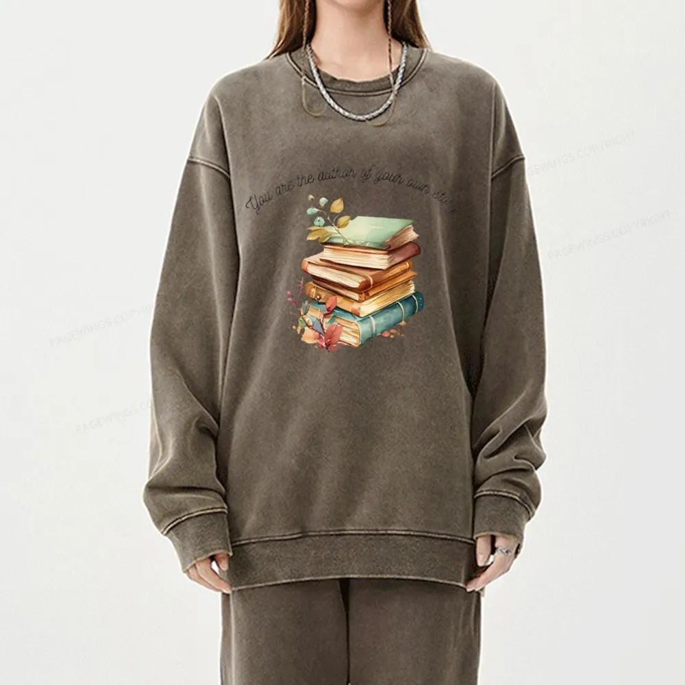 Pagewings Author Of Your Story Unisex Washed Sweatshirt