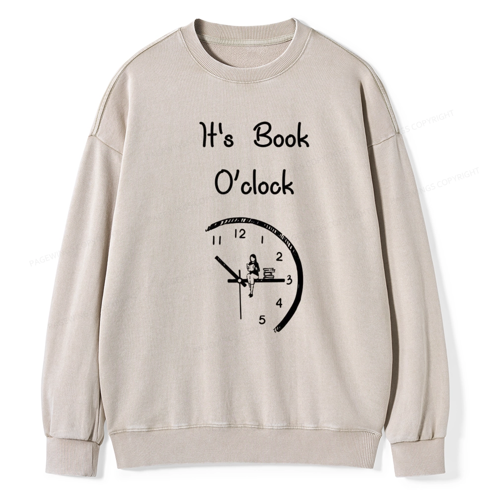 Pagewings Book Brainy Buddy Unisex Washed Sweatshirt